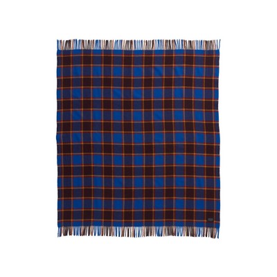 Eco Wise Washable Throw, Maroon/Blue Check