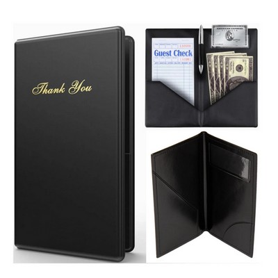 Custom Restaurant Check Presenter Holder Leather Bill Folder
