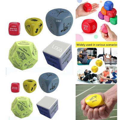 Foam Decompression Toy Dice Solid Slow Rebound Sponge Cube
