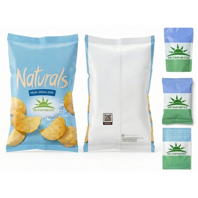 Custom Flat Pouch Snack Food Back Seal Bag with Tear Notches