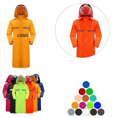 Hooded Safety Rain Jacket