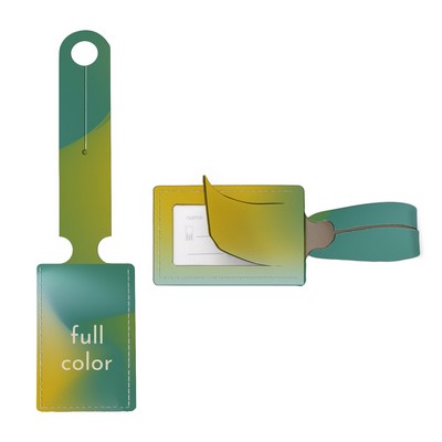 Modern Full Color Leather Luggage Tag