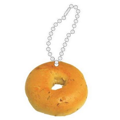 Bagel Promotional Key Chain w/ Black Back (4 Square Inch)