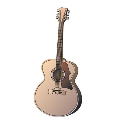 Acoustic Guitar Promotional Magnet w/ Strip Magnet (8 Square Inch)