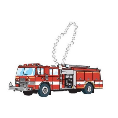 Fire Truck Promotional Line Key Chain w/ Black Back (12 Square Inch)