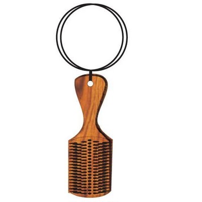 Hair Brush Executive Keychain w/Mirrored Back (12 Square Inch)
