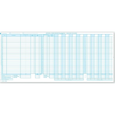 One-Write® General Disbursement Duplicate Journals