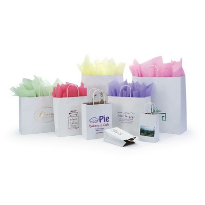 Duet White Kraft Paper Shopping Bag (16"x6"x12")