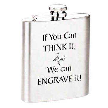 64 Oz. Brushed Finish Flask
