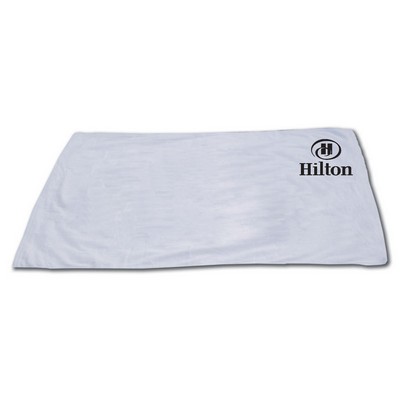 White 100% Cotton Terry Beach Towel - 30"x60"