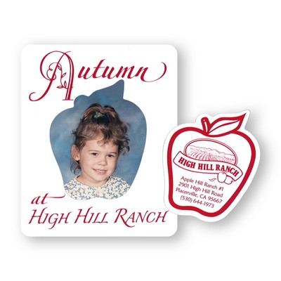 Picture Frame w/ Apple Cut-Out Vinyl Magnet - 20mil