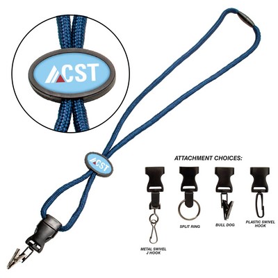 Braided Lanyard w/oval slider