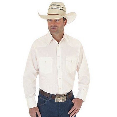Wrangler® Men's Tan Sport Western Long Sleeve Shirt