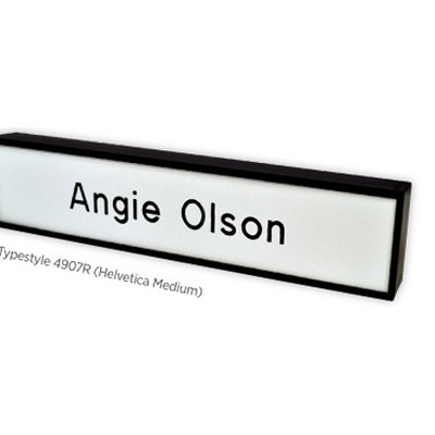 Architectural Desk Holder - Round Corner, 9 3/8" x 2", Black