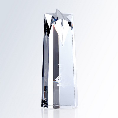Star Obelisk Optic Crystal Award - Large