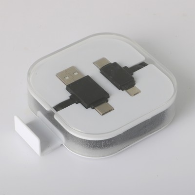 4" 1 Micro/Type C toType C/Lightning Charging Cable