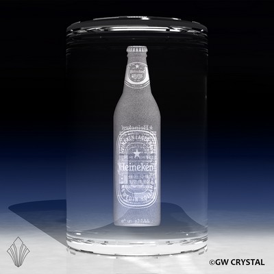 Tall Crystal Cylinder Award (8" x 3 1/8" x 3 1/8")