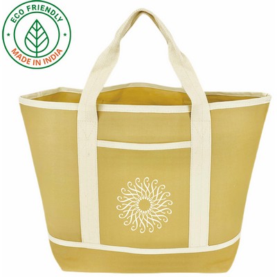 Heavy Duty Dunes 12 oz Canvas Boat Tote Bag | Beach Travel (22x14x8)