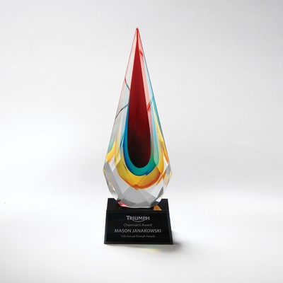 Faceted Rainbow Drop