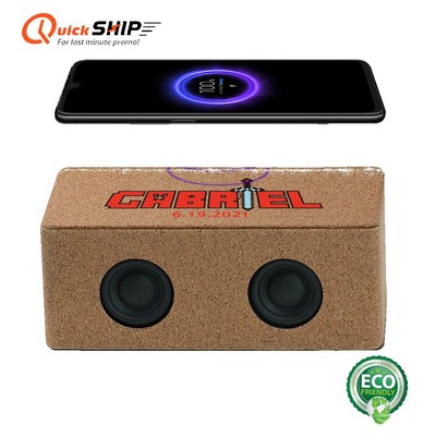 Milling Cork Speaker Wireless Charger with Custom Imprint