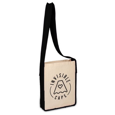 Natural Canvas Sling Bag (12" x 15" x 3")