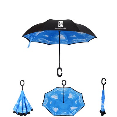 Full Color Imprint 23" 8 Ribs Double-layer Manual Open C Umbrella