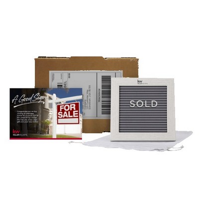 Cipher Wood Frame with Plastic Letter Board Mailer Kit