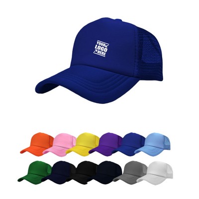 5 Panel Plain Mesh Foam Trucker Hat Cap