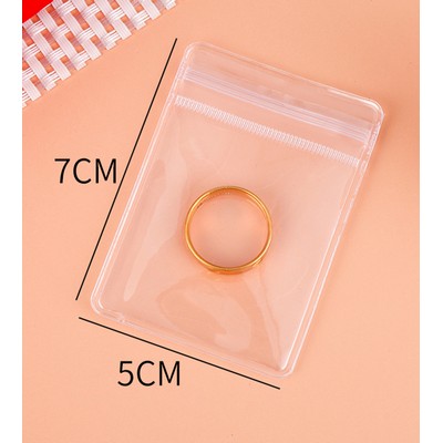 2 x 2.76" Clear PVC Transparent Zip Lock Jewelry Bag