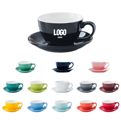 Ceramic Coffee Cup w/Plate