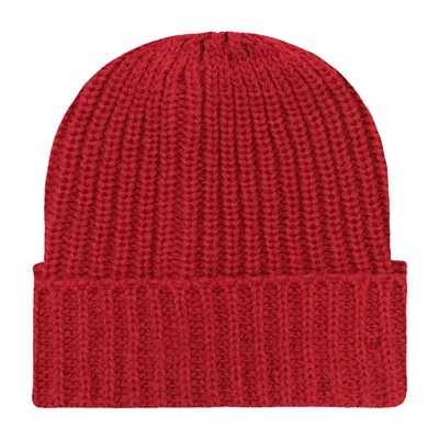 Chunky Ribbed Cuffed Beanie with Custom Logo - 100% Acrylic