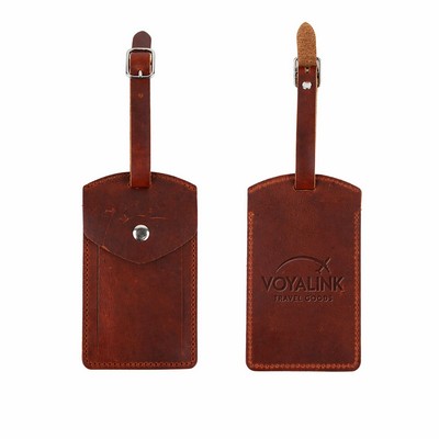 Genuine Leather Luggage Bag Tags