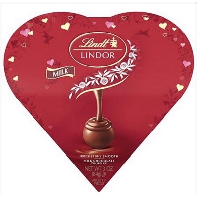 Lindt Valentine Heart Truffle Box 3 Oz.