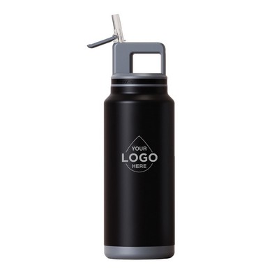 GROSCHE ALPINE Flip N Sip Insulated Water Bottle, Leakproof 40oz Bottle, Stainless Steel Flask