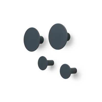 blomus Gunmetal Black Wall Hooks (4 Pack)