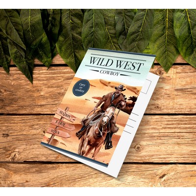 Folded Postcards 10pt. cardstock Matte - 6" x 8" (Folds to 6" x 4")