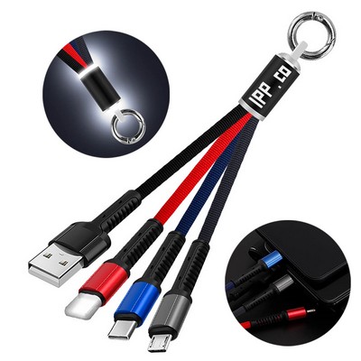 Key Chain Multi Charging Cable Portable Travel Short Cords