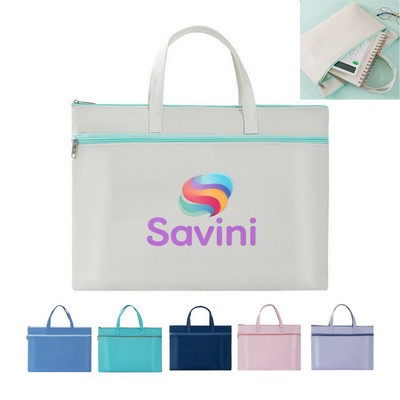 Foldable Document Storage Pouch with Handle