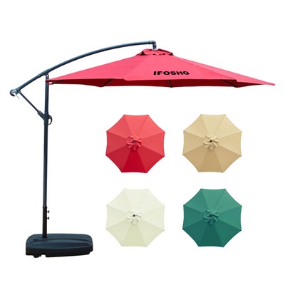 10' Patio Offset Outdoor Hanging Cantilever Umbrella