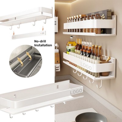 Removable Wall Rack with Hooks