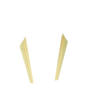5.25X8.5 Color Edge Gold Diamond 1" Thick Acrylic