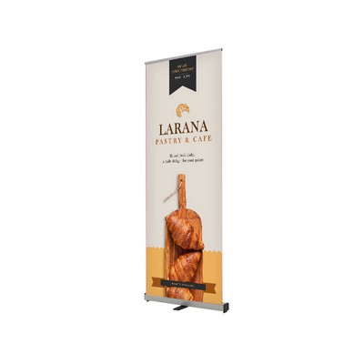 Monza Fx Retractable Banner Stand Kit, Premium Film 24"W x 80"H