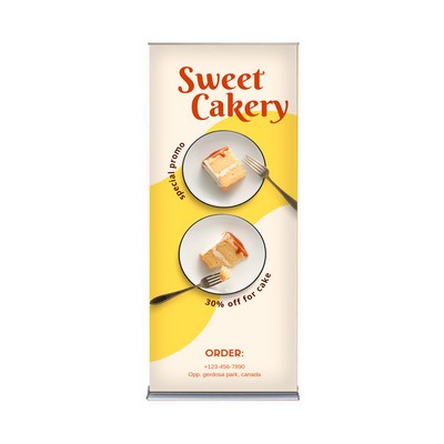 36"W x 80"H Monza Trak Retractable Banner Stand Kit, Premium Film