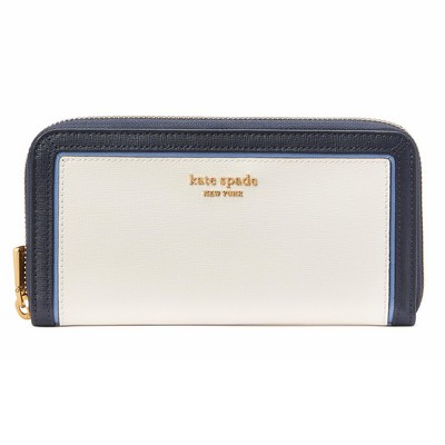 kate spade new york Morgan Colorblocked Zip Around Continental Wallet - Cream Multi