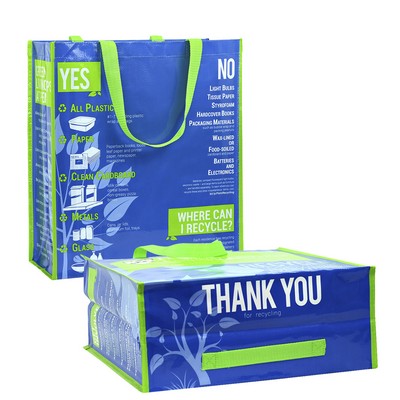 145g Eco-Responsible Laminated Woven Community Recycling Bag (15"x17"x7")