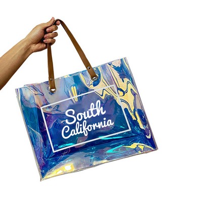 PVC Holographic Clear Tote Bag