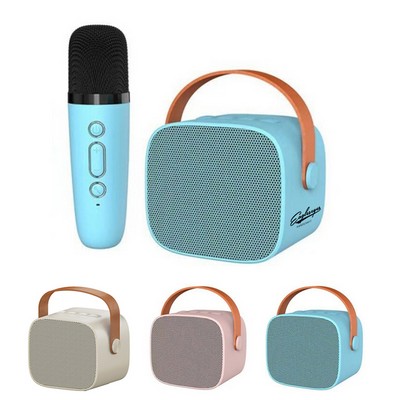 Mini Karaoke Speaker with 2 Wireless Microphones