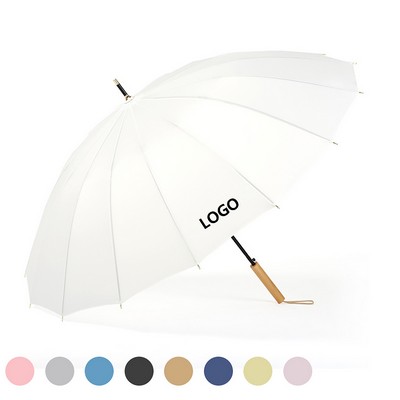 Wooden Long-Handled Windproof Umbrella