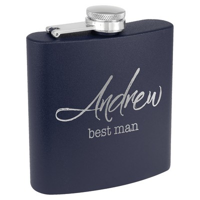 6 oz. Matte Powder Coated Stainless Steel Flask