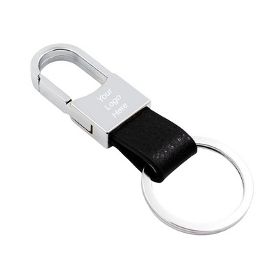 Metal Leather Keychain